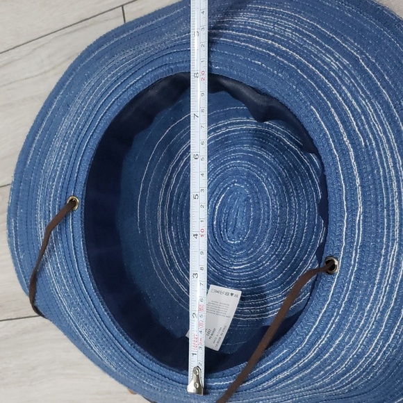 3/$45 Wanderlust Breeze Straw Hat with faux suede chin strap - Picture 4 of 5